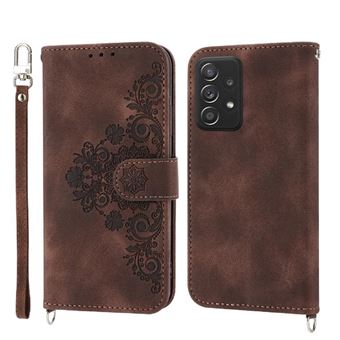 Capa ZURSANA para Xiaomi Redmi Note 11 Pro Plus 5G | Pele com Fecho de Encaixe para Colar + Cordão em Pele | Castanho - 1