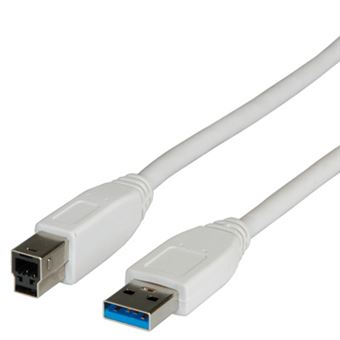 Cabo Usb VALUE USB 3.0 A-B, 1.8M | Branco - 1