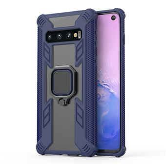 Capa Magunivers de TPU Estilo Guerreiro Azul com Suporte de Anel para Samsung Galaxy S10