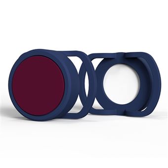 Capa de Silicone Rastreador anti-perda Magunivers para cães e gatos de 30 mm Magunivers para Apple AirTag - Azul meia noite/vinho tinto - 1