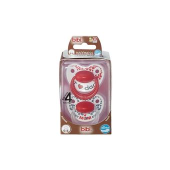 Chupeta bibi Nuggi Dental Silikon Mum/Dad 0 - 6 Mt. Silicone
