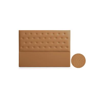 Cabeceira Estofada Moonia Ferrara Pele Sintética | 170 X 120 X 8 cm | Castanho Claro - 1
