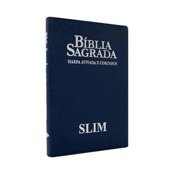 Biblia Rc Slim Com Harpa Rygu Azul - 1
