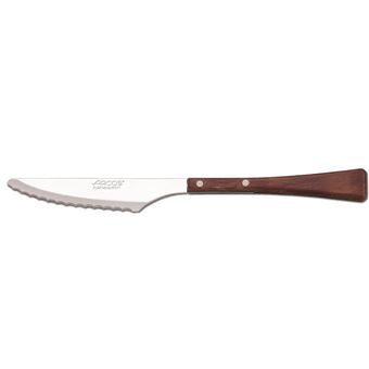 Faca de Sobremesa Arcos 479100 Mancha Um Pedaço de Monobloco de Aço Inoxidável 18/10 Punho de Frigoríficos de Compressor de Madeira e Lâmina 9 5 cm - 1