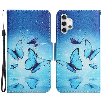 Capa PU + TPU com Suporte e Alça de borboleta voadora para Samsung Galaxy A32 5G - 1