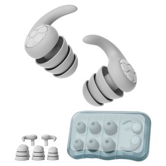 Tampões de Silicone para os Ouvidos BAYKAR | Antirruído | Impermeáveis | QT16 | Cinza - 1
