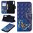 Capa PU Magunivers suporte para impressão de padrões borboleta azul para Samsung Galaxy A50_0