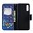 Capa PU Magunivers suporte para impressão de padrões borboleta azul para Samsung Galaxy A50_3