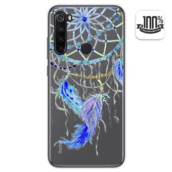 Capa Tumundosmartphone de Gel Transparente para Xiaomi Redmi Note 8 (2019/2021) design Desenhos de penas - 1