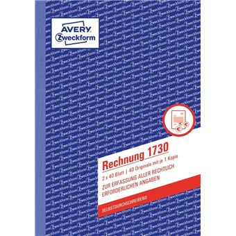 Impresso e Livro de Contabilidade Avery 1730-5 | Azul, Branco - 1