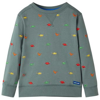 Sweatshirt para criança vidaXL | cor caqui 116 | 5 a 6 anos - 1