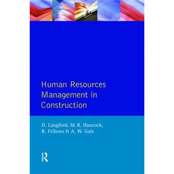 Human Resources Management in Construction - Paperback - 1995 - 1