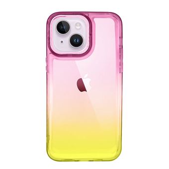 Capa MisterCapas para iPhone 14 Space Degradê | Rosa e Amarelo - 1