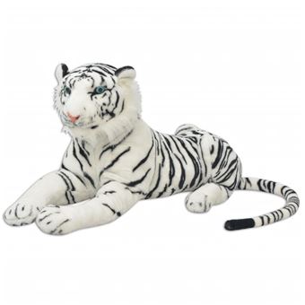Tigre de Peluche vidaXL XXL Branco - 1