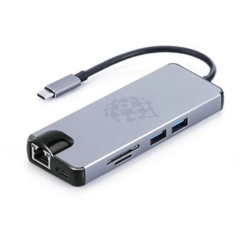 Docking Station Tipo-C 8 em 1 Goeik para USB, HDMI, VGA, RJ45, Leitor de Cartões SD e Micro SD e Porta de Carregamento Tipo-C PD - 1