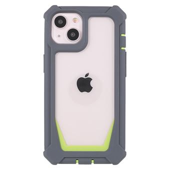Capa e Tpu magunivers + Acrílico 2 em 1 Destacável Cinza escuro/Verde Grama para Iphone 13 6.1'' - 1