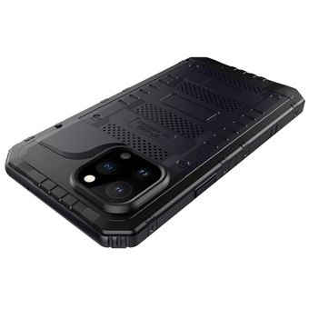 Capa de Silicone + Metal magunivers à Prova de Choque | à Prova D'Água Preto para Iphone 13 Pro Max 6.7'' - 1