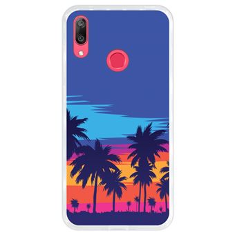 Capa Hapdey para Huawei Y7 2019 - Y7 Prime 2019 Design Palmeiras em Silicone Flexível e TPU