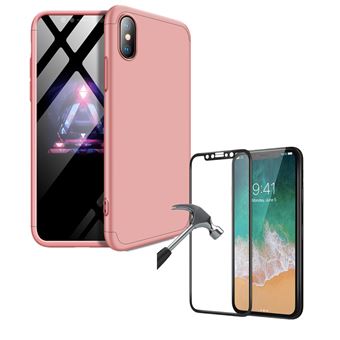 Kit Película + Capa Slim Armor 360º PhoneShield Flexguard para iPhone X | Full Cover | Reaplicável - Rosa