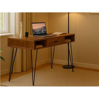 Secretária de Escritório Ideia Home Design Tracy | Carvalho | Preto - 1