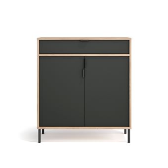 Sapateira/Móvel organização Herdasa Alice | A89cm x C90cm x P29cm | carvalho claro portas cinza antracite - 1