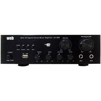 Amplificador Karaoke SMC com USB / Bluetooth / FM | 2x 80W - AV-500 - 1