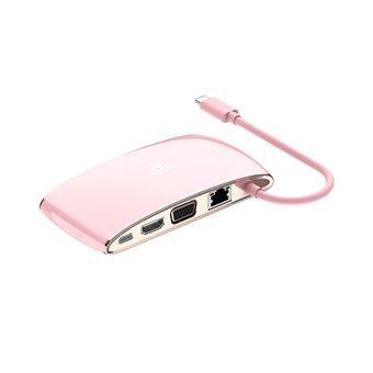 Adaptador 9 em 1 aigo H9S | Type-C a 3USB3.0 HDMI SD/TF PD VGA 1000mbps para HUAWEI Mate40/P50 Samsung S20 - 1