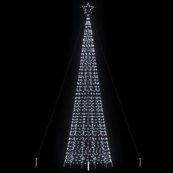 Iluminação árvore de Natal com estacas vidaXL | 1534LED | 500cm | Branco frio - 1