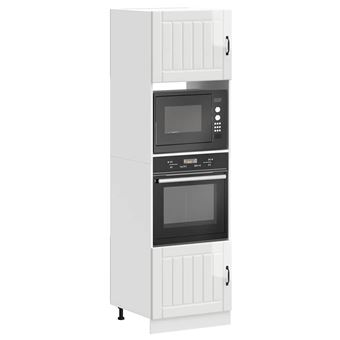 Armários forno vidaXL |  2Peças | Kalmar derivados madeira branco brilhante - 1