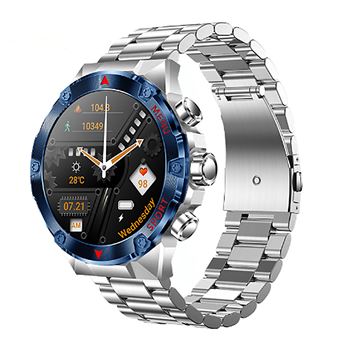 Smartwatch CHRONUS Militar | 1,43" AMOLED | FC | Oxigênio | Sono | IP68 | Prata - 1