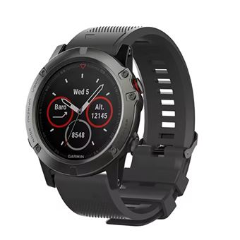 Bracelete Silicone com Fivela Gift4Me para Garmin Fênix 8 - 47mm | Preto - 1