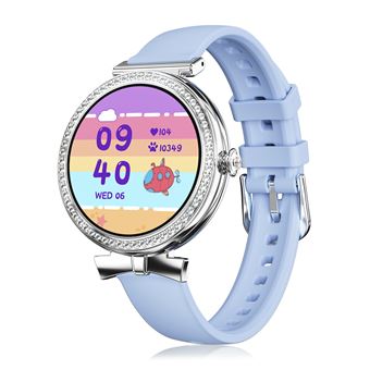 Smartwatch DAM QS01 | Compacto e elegante | Chamadas BT | Notificações push | Monitor de saúde | ciclos femininos | Multidesportos | 4,8x1,2x4,3 cm - Azul - 1
