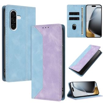 Capa FLOODKING para Samsung Galaxy A36 | Couro Premium Bicolor | Porta-Cartões | RFID | Suporte | Roxo - 1