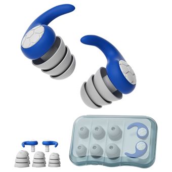 Tampões de Silicone para os Ouvidos BAYKAR | Antirruído | Impermeáveis | QT16 | Azul - 1
