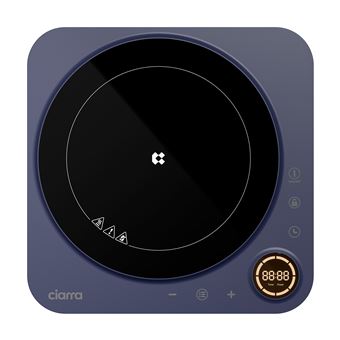Placa de Indução Portátil Ciarra CDTIH1A-M | 2000W | 30 cm | 1 Zona | 8 Níveis | Temporizador | Azul - 1