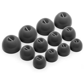 12 x Pontas Auriculares de Silicone Okuli para Fones de Ouvido Bowers & Wilkins Pi5, Pi7 | Preto - 1