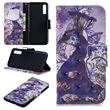 Capa PU Magunivers suporte para impressão de padrões pavão para Samsung Galaxy A50