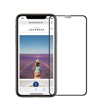 Película de Vidro Temperado Anti-Burst Borda Preto para Apple iPhone XR