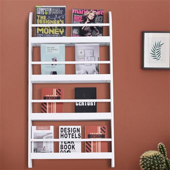 Estante de Parede Infantil | 4 Prateleiras | 59x12x113cm | Branco - 1