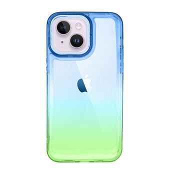 Capa MisterCapas para iPhone 14 Space Degradê | Azul e Verde - 1
