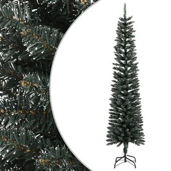 Árvore de Natal artificial fina vidaXL | com suporte | 240 cm | PVC | verde - 1
