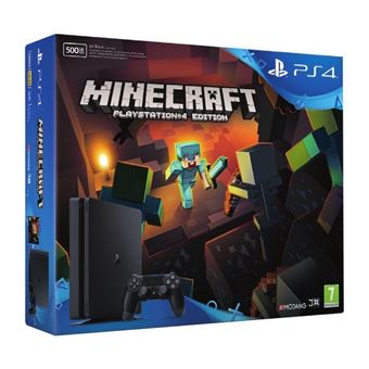 Consola de Jogos Sony Playstation 4 Slim + Minecraft | Preto - 1