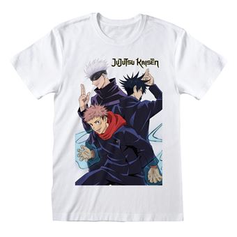 Camisola de Manga Curta Jujutsu Kaisen Trio | XXL - Branco - 1