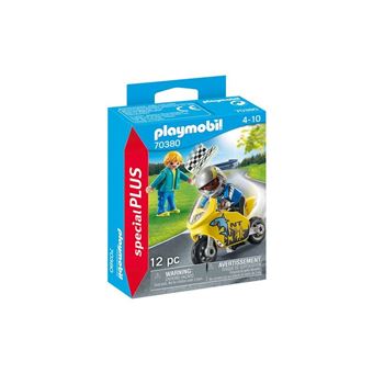 Playmobil Boys com Moto de corrida 70380 - 1