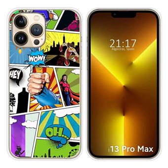 Capa Tumundosmartphone de silicone para iPhone 13 Pro Max (6.7) Design de desenhos em quadrinhos - 1