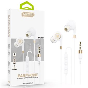 Auriculares com Fio Accetel EP2122 - Branco - 1