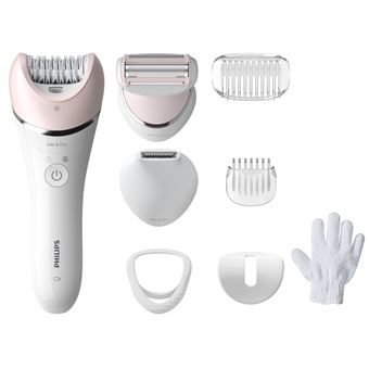 Depiladora de Arranque Philips Epilator Series 8000 BRE721/00 Depiladora Wet & Dry | Rosa, Branco - 1