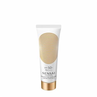 Loção para Depois Do Sol Sensai SILKY BRONZE Silky Bronze Protective Suncare Cream For Face - 1