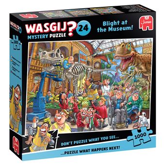 Puzzle Jumbo Wasgij No License Mystery 24 - Maldição no Museu! (1000 peças) | 1000 Peças - 1