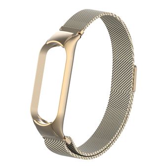 Bracelete de Aço Inoxidável HSMY para Xiaomi Mi Band 4/ 3 - Dourado - 1